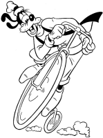 Een kleurplaat van  goofy