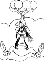 Een kleurplaat van  goofy