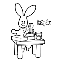 Een kleurplaat van  hopla