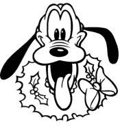 Een kleurplaat van  pluto