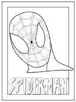Een kleurplaat van  spiderman
