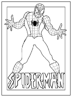 Een kleurplaat van  spiderman