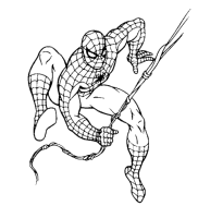 Een kleurplaat van  spiderman
