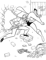 Een kleurplaat van  superman