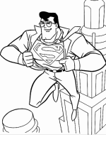Een kleurplaat van  superman