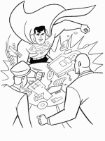 Een kleurplaat van  superman