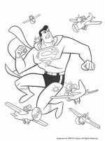 Een kleurplaat van  superman