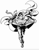 Een kleurplaat van  superman