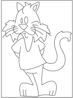 Een kleurplaat van  kat