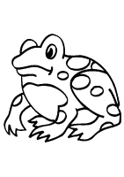 Een kleurplaat van  kikker