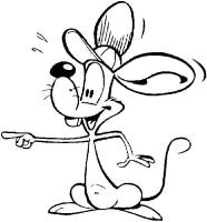 Een kleurplaat van  muis
