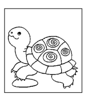 Een kleurplaat van  schildpad