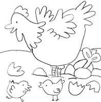 Een kleurplaat van  vogel
