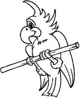 Een kleurplaat van  vogel