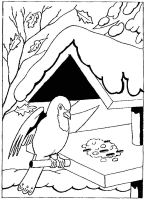 Een kleurplaat van  vogel
