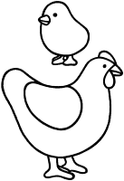 Een kleurplaat van  vogel