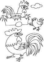 Een kleurplaat van  vogel
