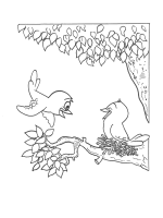 Een kleurplaat van  vogel