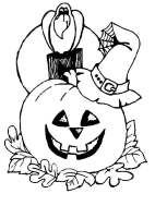 Een kleurplaat van  halloween