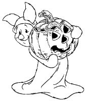 Een kleurplaat van  halloween