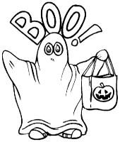 Een kleurplaat van  halloween