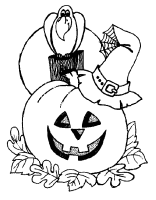 Een kleurplaat van  halloween