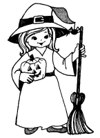 Een kleurplaat van  halloween