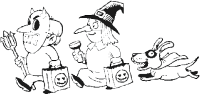 Een kleurplaat van  halloween