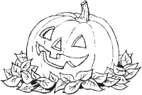Een kleurplaat van  halloween