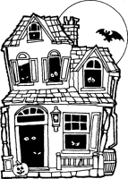 Een kleurplaat van  halloween