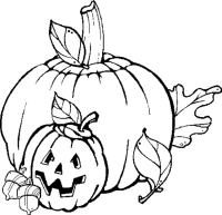 Een kleurplaat van  halloween