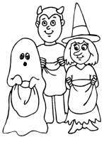Een kleurplaat van  halloween
