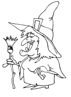 Een kleurplaat van  halloween