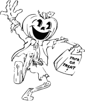 Een kleurplaat van  halloween