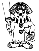Een kleurplaat van  halloween