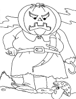 Een kleurplaat van  halloween
