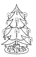 Een kleurplaat van  kerstmis