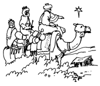Een kleurplaat van  kerstmis