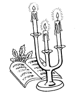 Een kleurplaat van  kerstmis