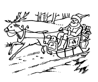 Een kleurplaat van  kerstmis