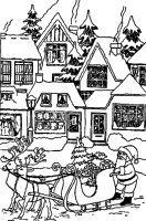 Een kleurplaat van  kerstmis