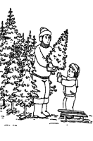 Een kleurplaat van  kerstmis