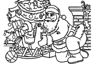 Een kleurplaat van  kerstmis