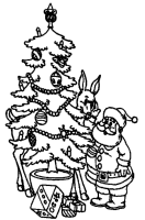 Een kleurplaat van  kerstmis