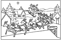 Een kleurplaat van  kerstmis
