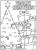 Een kleurplaat van  kerstmis