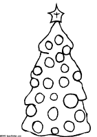 Een kleurplaat van  kerstmis