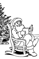 Een kleurplaat van  kerstmis