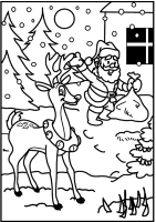 Een kleurplaat van  kerstmis