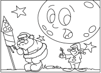 Een kleurplaat van  kerstmis
